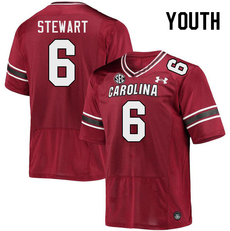 Youth #6 Dylan Stewart South Carolina Gamecocks College Football Jerseys Stitched-Garnet